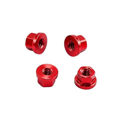 4PCS Aluminum Alloy Wheel Rim M2 Nuts RC Upgrade Parts for AXIAL 1/30 SCX30 Ford Bronco Jeep K10 RC Climbing Car (Red) - color: Red