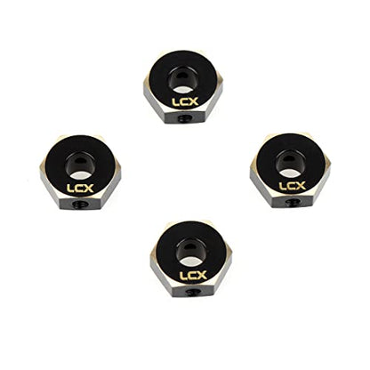 LCX Racing 1/10th RC Crawler Car 12mm Brass Wheel Hex Hubs Drive Adapter for Axial SCX10 III UTB10 Capra 1.9 Unlimited Trail Buggy, Upgrades Parts Accessories