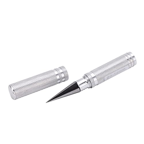 0-14mm RC Body Reamer Hole Puncher with Sleeve & Curved Scissors Tool Drills Set for RC Body Shell (Silver) - color: Silver