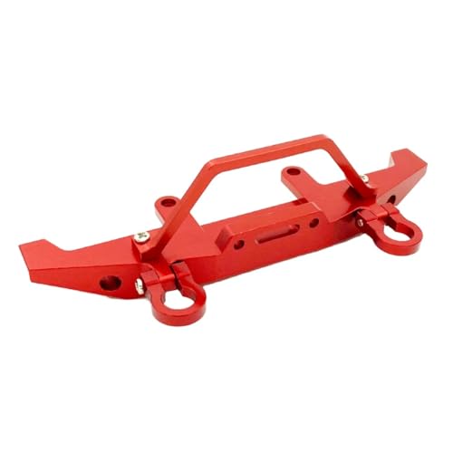 Full Metal Front Bumper Anti-Collision Upgrade for WPL C14 C24 C24-1, 1/16 RC Truck Crawler, CNC Aluminum Protection Parts, Professional Hobbyist Modification Accessories (Red) - color: Red