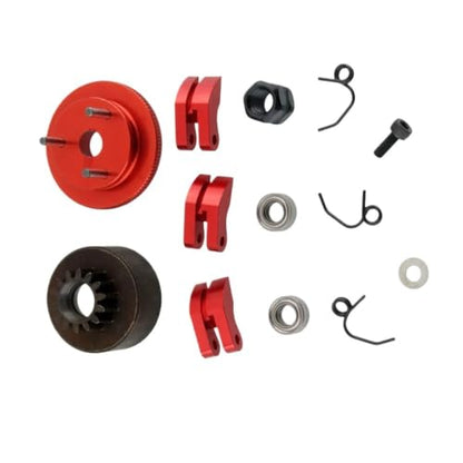 Universal 14T Flywheel Clutch Bell Set for 1/8 RC Car HSP KYOSHO Buggy Truck Truggy Level 21 to 28 Nitro Engine Upgrade Parts(1 Set red) - color: 1 Set Red