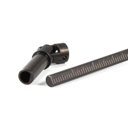Alloy Steel SCX24 Cut to Length Driveshaft with D Shaped Input for Axial 1/24 RC Crawler Chassis (2pcs) - color: 2pcs