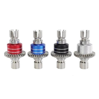 Upgraded Metal Differential Gear Set Compatible with 1/16 and 1/14 RC Cars Compatible with Similar Models(RED)