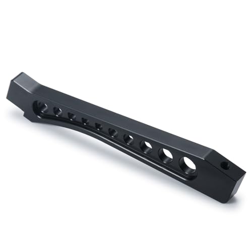 2pcs Aluminum Front Rear Chassis Brace Support Rod Bracket Compatible with Arrma Typhon 1/8 RC Car Upgrade Parts (Black)