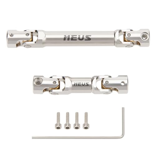 MEUS RACING SCX24 Driveshaft Center Drive Shaft for Axial 1/24 SCX24 Deadbolt AXI90081 B17, Silver