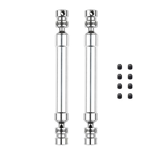 2 Set Metal CVD Drive Shaft 110-160Mm for 1/10 RC Rock Crawler SCX10 90046 Trx4,Red & Silver