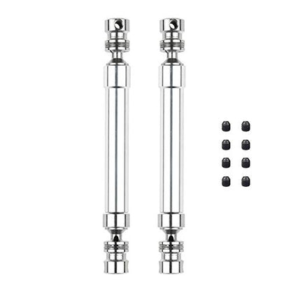 2 Set Metal CVD Drive Shaft 110-160Mm for 1/10 RC Rock Crawler SCX10 90046 Trx4,Red & Silver