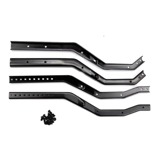 RC Repair Parts Compatible with Axial for SCX10 for Wrangler 1/10 RC Crawler Upgrade Parts Wheelbase Adjustable Metal for Chassis Frame Rail Set(Black) - color: Black