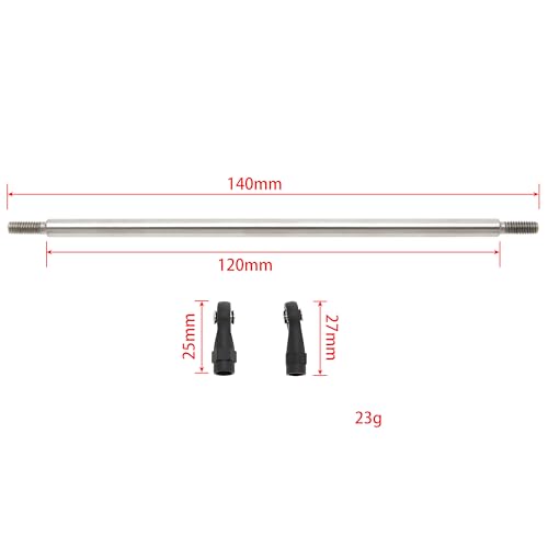 MEUS RACING 1/10 Links Steel Chassis Links Kit for Traxxas TRX4 Axial SCX10 Tamiya CCO1 Redcat Gen8 1/10 RC Crawler (140mm) - size: 140mm