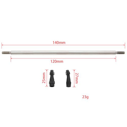 MEUS RACING 1/10 Links Steel Chassis Links Kit for Traxxas TRX4 Axial SCX10 Tamiya CCO1 Redcat Gen8 1/10 RC Crawler (140mm) - size: 140mm