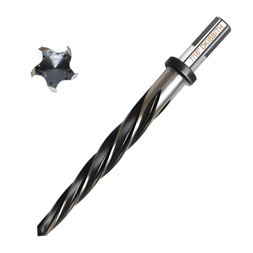 7/16" Bridge Construction Reamer Drill Bit, M2 HSS Taper Chucking Reamer for Steel Alloy Metal Wood Plastic, 3/8" Non-Slip Shank, 5-Spiral Flutes Car Reamer, to Align or Enlarge Holes, 11mm - size: 7/16"