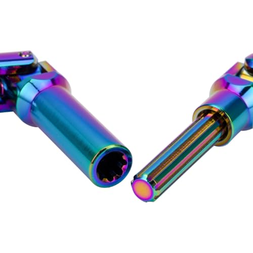Stainless Steel 1/10 Driveshaft Colored Universal Joint for RC Crwaler SCX10 Gen8 TRX4 Upgrades LCG Chassis (75-103mm)