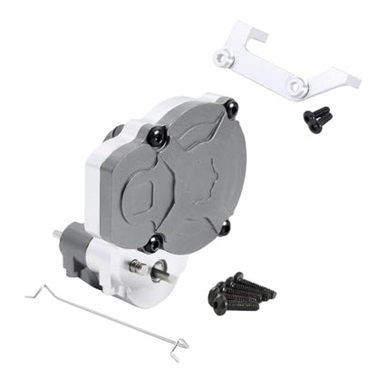 Metal Transmission Gearbox with Bracket for FMS FCX24 1/24 Power Wagon FCX18 Land Cruiser LC80 K5 Blazer RC Crawler Upgrade Part (Titanium for FCX18) - color: Titanium for Fcx18