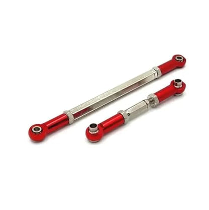for MN168 for MN82 LC79 for MN78 1/12 Rc Crawler Car Truck Front Axle Steering Rod Linkage Upgrade Parts RC Links Linkage(Red) - color: Red