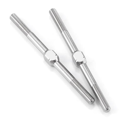 RCHUBAM 2PCS RC Turnbuckles Camber M3 Link Rod for 1/10 TRX-4 Slash 4X4 | 1 Pairs 14mm-50mm Suspension Rod,Alloy Steering Linkage Tie Rods - style: 48mm