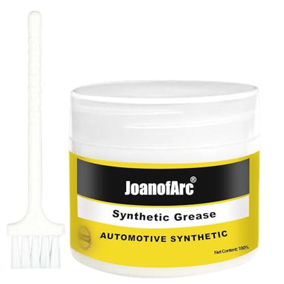 White Synthetic Grease, Automotive Grease, Car Door Grease with Brush, Rust Corrosion Waterproof Multi-Purpose Garage Door Lubricant for Hinges, Bearings, Gears, Automotive, 3.53 oz-1 Pack