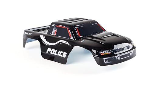 SummitLink Custom Body Compatible for 1/10 Scale RC Car or Truck (Truck not Included) (Police Black) - style: Police Black