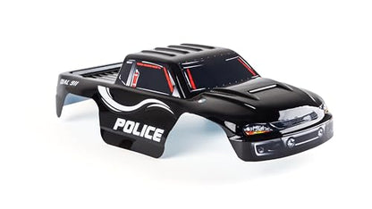 SummitLink Custom Body Compatible for 1/10 Scale RC Car or Truck (Truck not Included) (Police Black) - style: Police Black