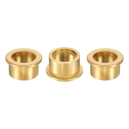 uxcell 3Pcs Flange Sleeve Bearings, 30mm Bore x 38mm OD x 25mm Length, Self-Lubricating Sintered Bronze Bushings - size: 30mm Bore x 38mm OD x 25mm Length