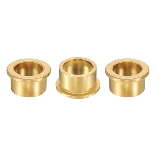 uxcell 3Pcs Flange Sleeve Bearings, 30mm Bore x 38mm OD x 25mm Length, Self-Lubricating Sintered Bronze Bushings - size: 30mm Bore x 38mm OD x 25mm Length