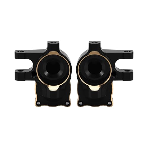 INJORA Black Brass Steering Knuckles Set TRX4M +5mm Diamond Portal Axle RC Upgrade