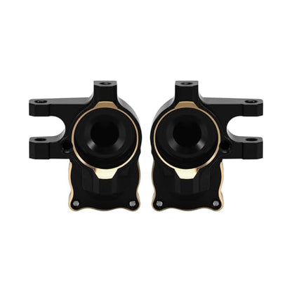 INJORA Black Brass Steering Knuckles Set TRX4M +5mm Diamond Portal Axle RC Upgrade