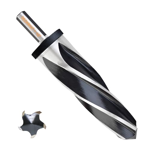 1-1/2" Reamer Drill Bit for Metal, M2 HSS Taper Reamer for Steel, Alloy, Wood, Plastic to Align, Enlarge Holes – 5-Spiral Flutes,1/2"Non-Slip Shank, 38mm Car Reamer, Bridge Construction Reamer. - size: 1-1/2"