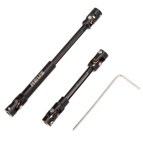 MEUS RACING SCX24 Driveshaft Cut to Length Driveshaft for 1/24 Axial SCX24 RC Crawler Car (Black) - color: Black