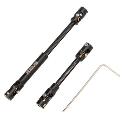 MEUS RACING SCX24 Driveshaft Cut to Length Driveshaft for 1/24 Axial SCX24 RC Crawler Car (Black) - color: Black