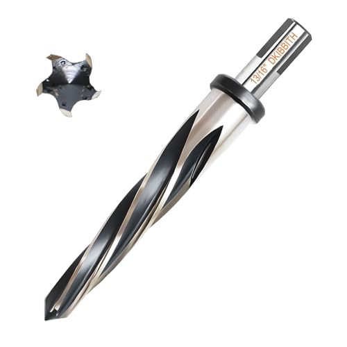 13/16" Bridge Construction Reamer Drill Bit, M2 HSS Taper Chucking Reamer for Steel Alloy Metal Wood Plastic, 1/2" Non-Slip Shank, 5-Spiral Flutes Car Reamer, to Align or Enlarge Holes, 21mm. - size: 13/16"