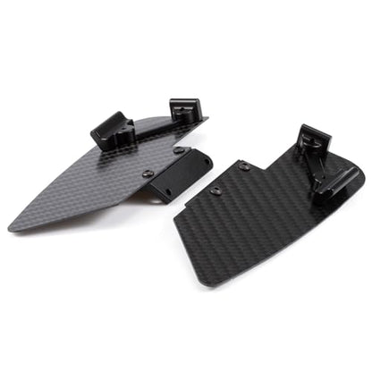 H4 1/10 Carbon LCG Chassis Kit with Injection Molded Rear Trunk Bucket, Sliders Delrin Skid Plate, Dual Servo Mount for SCX10 AR44 AR45 Capra F9 TRX4