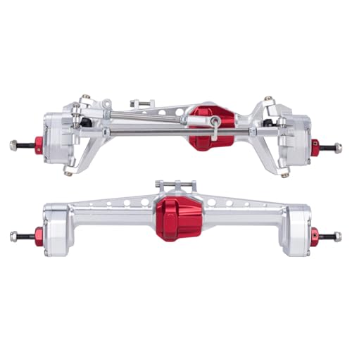 SCX10 III Portal Axles, Aluminum Alloy Complete Front Rear Axle for Axial SCX10 III AXI03007 1/10 RC Crawler Upgrades (Silver) - color: Silver