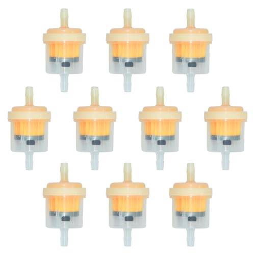 10PCS Gas Inline Fuel Filters with Magnet, Compatible with motorcycles, ATVs, quad bikes, go-karts, scooters, generator sets and similar equipment, 3/16 Inch Inline Fuel Filter