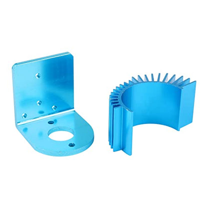 Aluminum RC Heat Sink with 5V Cooling Fan 3650 3660 540 550 Size Motor Heatsink and Motor Seat Combo for for Wltoys A949-B A959-B A969-B A979-B K929-B 12428 1/12 1/18 RC Car, Pack of 3 - style: Single Fan + RC Heatsink + Mount Seat