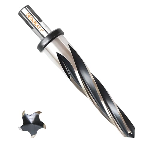 1" Reamer Drill Bit for Metal, M2 HSS Taper Reamer for Steel, Alloy, Wood, Plastic to Align, Enlarge Holes – 5-Spiral Flutes, 1/2" Non-Slip Shank, 25mm Car Reamer, Bridge Construction Reamer. - size: 1 in