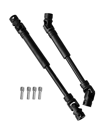 RC Drive Shaft Universal Upgrades for 1/10 SCX10 II Red cat D90 Gen7/Pro RC 4WD GEN8 SCX10 2, Rcarmumb 2pcs RC Crawler Driveshaft,Harden Steel #45 Part Hop-Ups (105-155MM, 2-Pack) Black - size: 105-155 mm (2-pack)