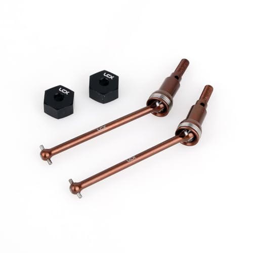 LCX Racing RC Crawler Car Hard Steel Front Rear Universal Joint Driveshafts Clamping Wheel Hex for Arrma 1/14 1/18 Truck Granite Typhon Grom ARA2102 ARA2106, Upgrades Parts Accessories