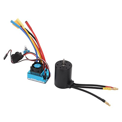 Brushless Motor ESC Waterproof Upgrade Combo for 1/10 RC Car, Compact and Adjustable for Enhanced Performance, Aluminum Alloy + Copper Material