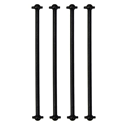 4Pack Front/Rear Center Drive Dogbone Shaft 100mm 538104 Transmission Shaft Compatible with Redcat Racing HSP HPI FS-Racing 1/10 RC Car Monster Truck (Black) - color: Black