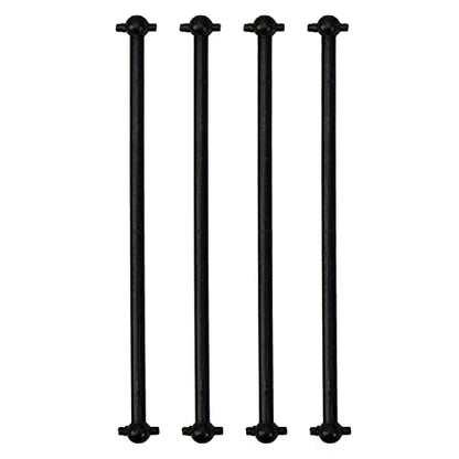 4Pack Front/Rear Center Drive Dogbone Shaft 100mm 538104 Transmission Shaft Compatible with Redcat Racing HSP HPI FS-Racing 1/10 RC Car Monster Truck (Black) - color: Black