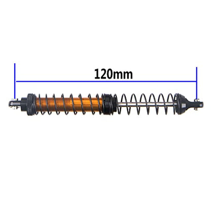 4Pcs ShareGoo Metal Shock Absorber 70/80/90/100/110/120mm Damper Compatible with Tamiya CC01 Traxxas TRX4 Axial SCX10 D90 D110 RR10 1/10 RC Crawler Car (120mm Hole Distance) - size: 120mm Hole Distance