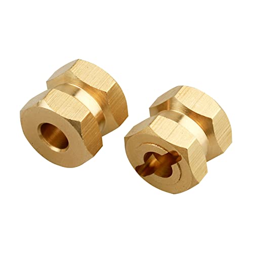 RC Hex Hub 12mm Brass Wheels Hex Hubs Extension Hex Drive Adapter Spacers for 1/10 RC Crawler Axial SCX10 90046 D90, 4-Pack (12mm) - size: 12mm