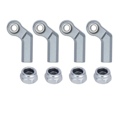 1/10 RC Crawler Rod Ends,4pcs M4 Aluminum Chassis Link Steering Rod Straight Rod Ends/Bend Rod Ends for 1/10 RC Crawler SCX10 TRX4 Capra VS4-10 Wraith (Bend 7mm Titanium) - color: Bend 7mm Titanium