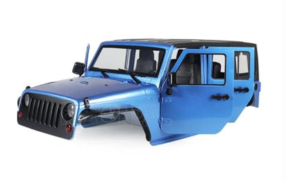 SCX10 Jeep Open Car Body,1/10 RC Car Hard Body Shell Kit, 313mm Wheelbase for RC Crawler Axial SCX10 90046 90047 RGT EX86100(deep Blue) - color: Blue