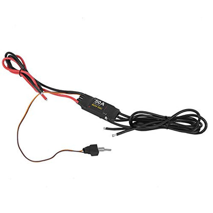 RC ESC, Waterproof Electric Speed Control Brushless ESC 50A 2‑6S Compatible with 24V RC Boat Model Underwater Thruster