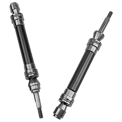 Front & Rear Universal Drive Shaft CVD w/Wheel Hex Hub Compatible with 1/10 Traxxas Slash VXL 4x4 /Stampede VXL 4X4/Hoss VXL 4X4 RC Car Upgrade Part (Black) - color: Black