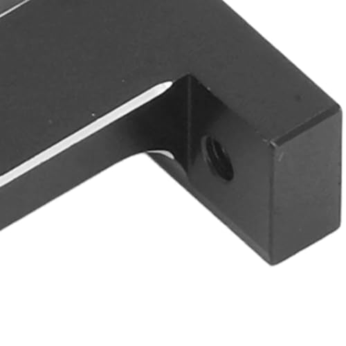 Aluminum Alloy 70mm Transfer Case Transmission Gearbox with 5mm Steel D Shaped Shaft for 1/10 RC Crawler Upgrade Parts (Black) - color: Black