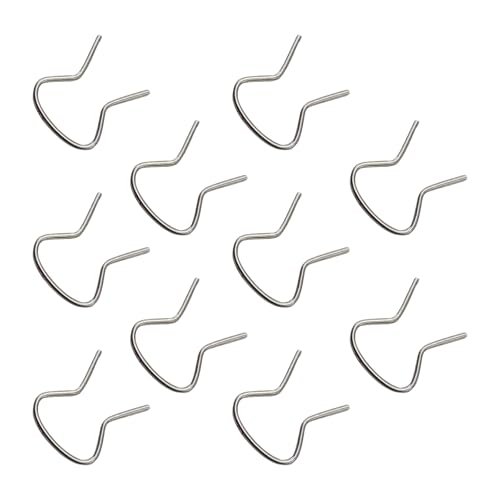 10 PCS Car Window Crank Handle Retainer Clips, Metal Retaining Clips Assortment, Door Window/Glass Lifter Crank Handle Spring Clip, Universal for Most Cars (Silver)