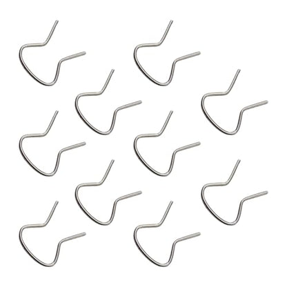10 PCS Car Window Crank Handle Retainer Clips, Metal Retaining Clips Assortment, Door Window/Glass Lifter Crank Handle Spring Clip, Universal for Most Cars (Silver)