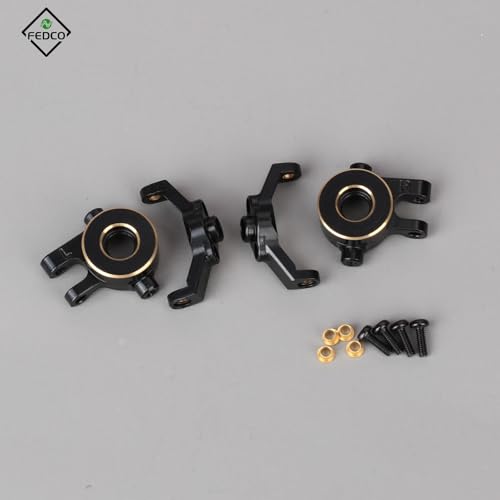 Brass TRX4M Steering Knuckles with Caster Blocks C-hubs Steering Set for TRX4M Upgrade Parts 1/18 RC Crawler